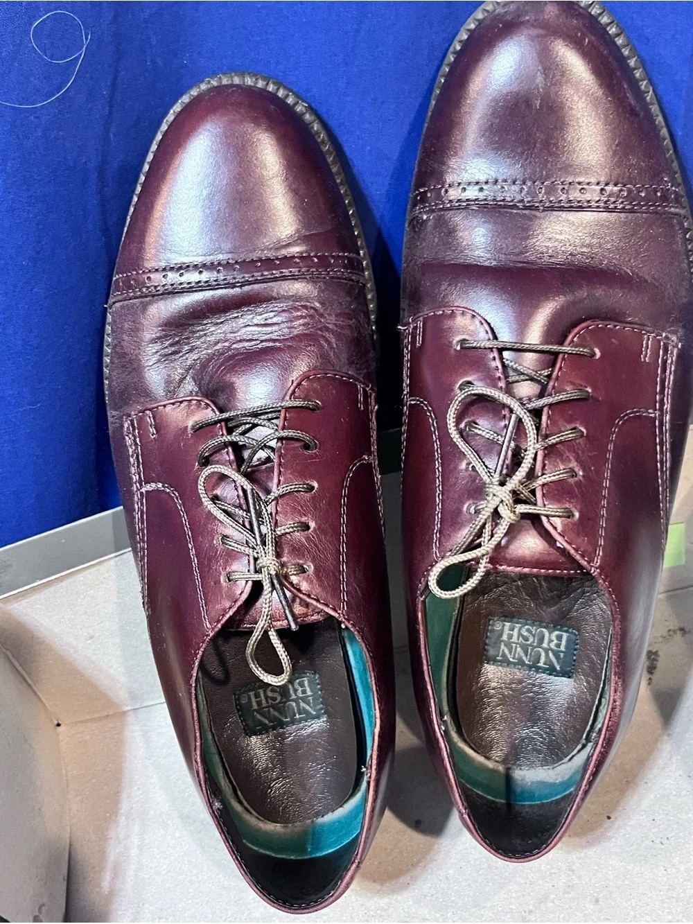 Hush Puppies Del Mar Men’s Burgundy Leather Oxfords Derby Shoes